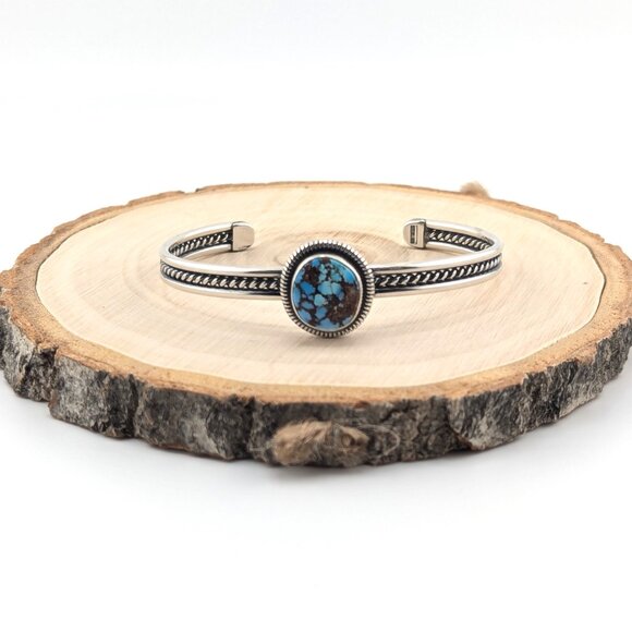 Navajo Sterling Silver Bracelet Turquoise Genuine Native American Jewelry 6.5 ** - Picture 3 of 12